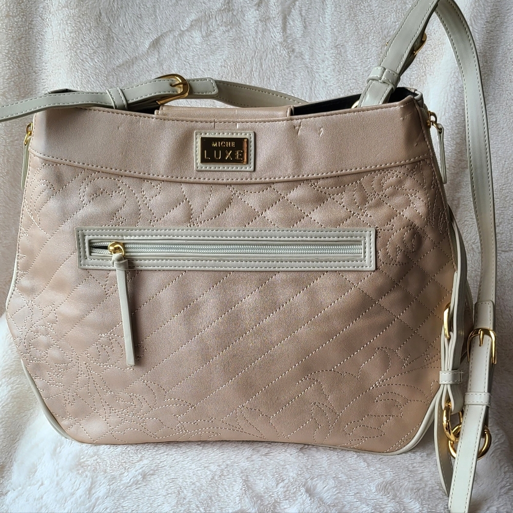 Miche Luxe Prima Shell Versailles Handles/Gold Caribiners and Key Fob. Never Use